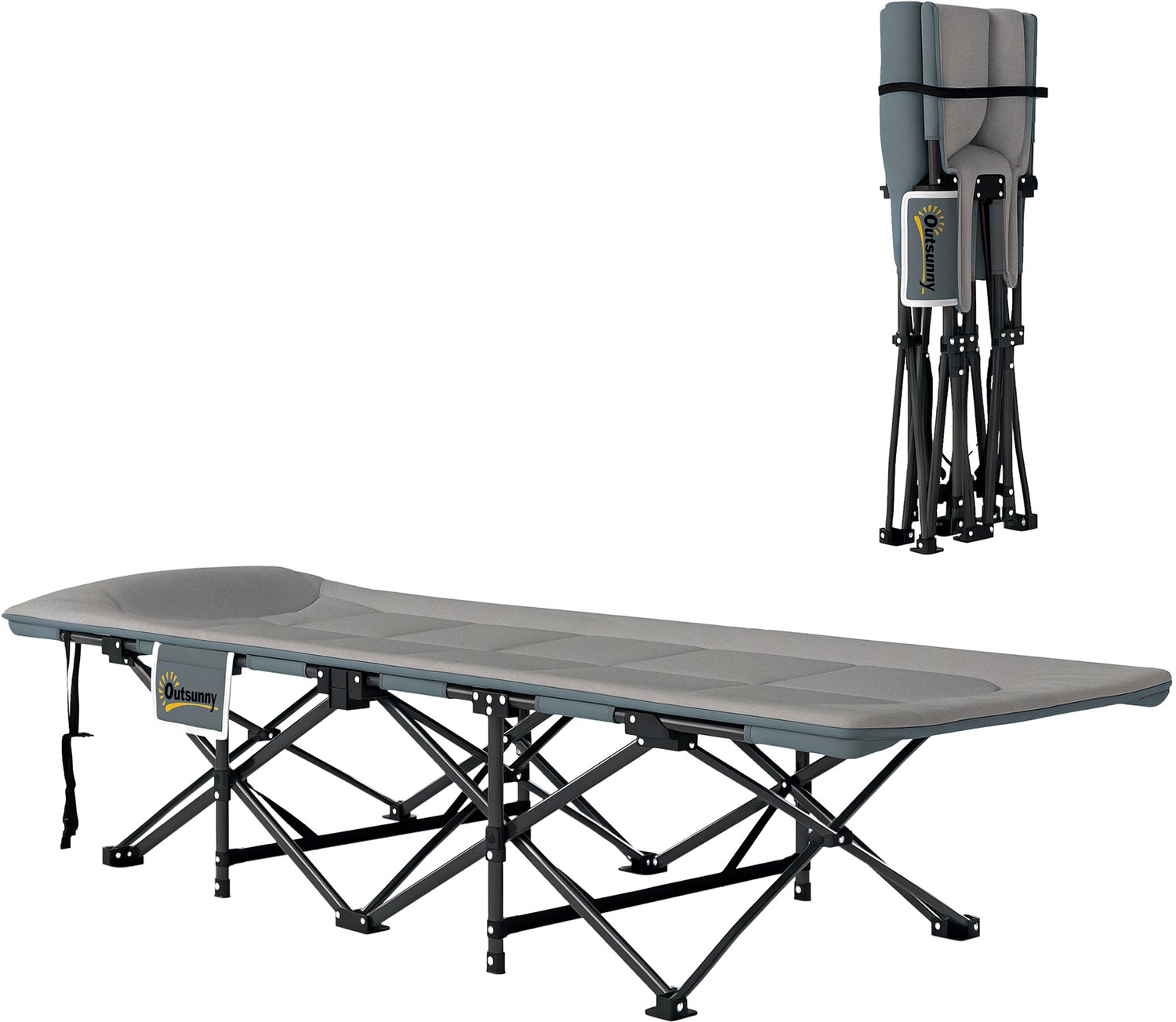Veldbed voor Vissen - Campingbed – Opvouwbaar Logeerbed met Kussen – 187x67 cm - tot 150 kg