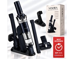 Vesora® 3-in-1 Kruimeldief - Kruimelzuiger Snoerloos best verkocht - Krachtige Handstofzuiger met Opzetstukken en Steel - Ook Voor Dierenharen - Stofreiniger - Autostofzuiger - Air Duster - HEPA-filter - Draadloos - Best Verkocht - Blauw / Zilver