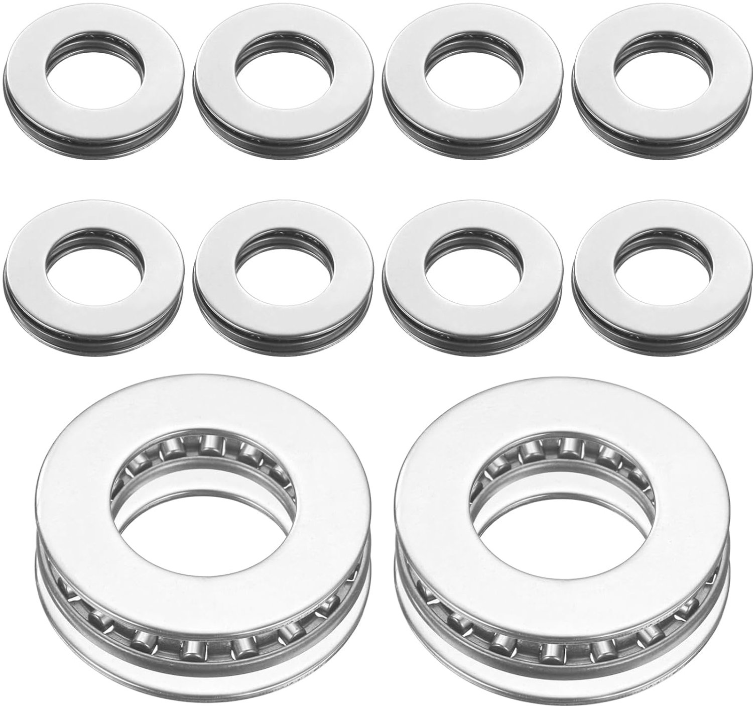 druknaaldrollagers 17x30mm - chroomstaal - 10 sets - minder wrijving en geluid - Vemera