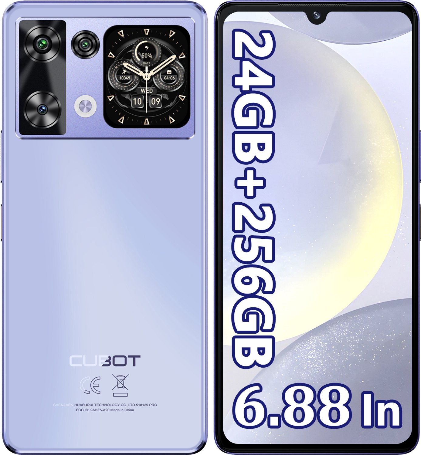 CUBOT P90 4G Smartphone 24GB RAM-256GB ROM-6,88" 120Hz HD-64MP Camera-5100mAh-Android15