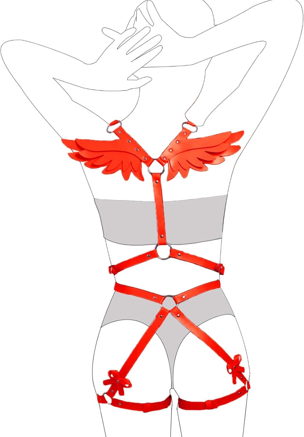 Harness met borstband en vleugelharness