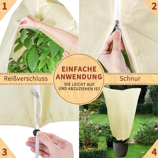 Winterbescherming voor planten, ademend 85 g/m² 80 x 100 cm — afbeelding 3