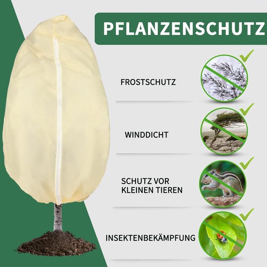 Winterbescherming voor planten, ademend 85 g/m² 80 x 100 cm — afbeelding 5