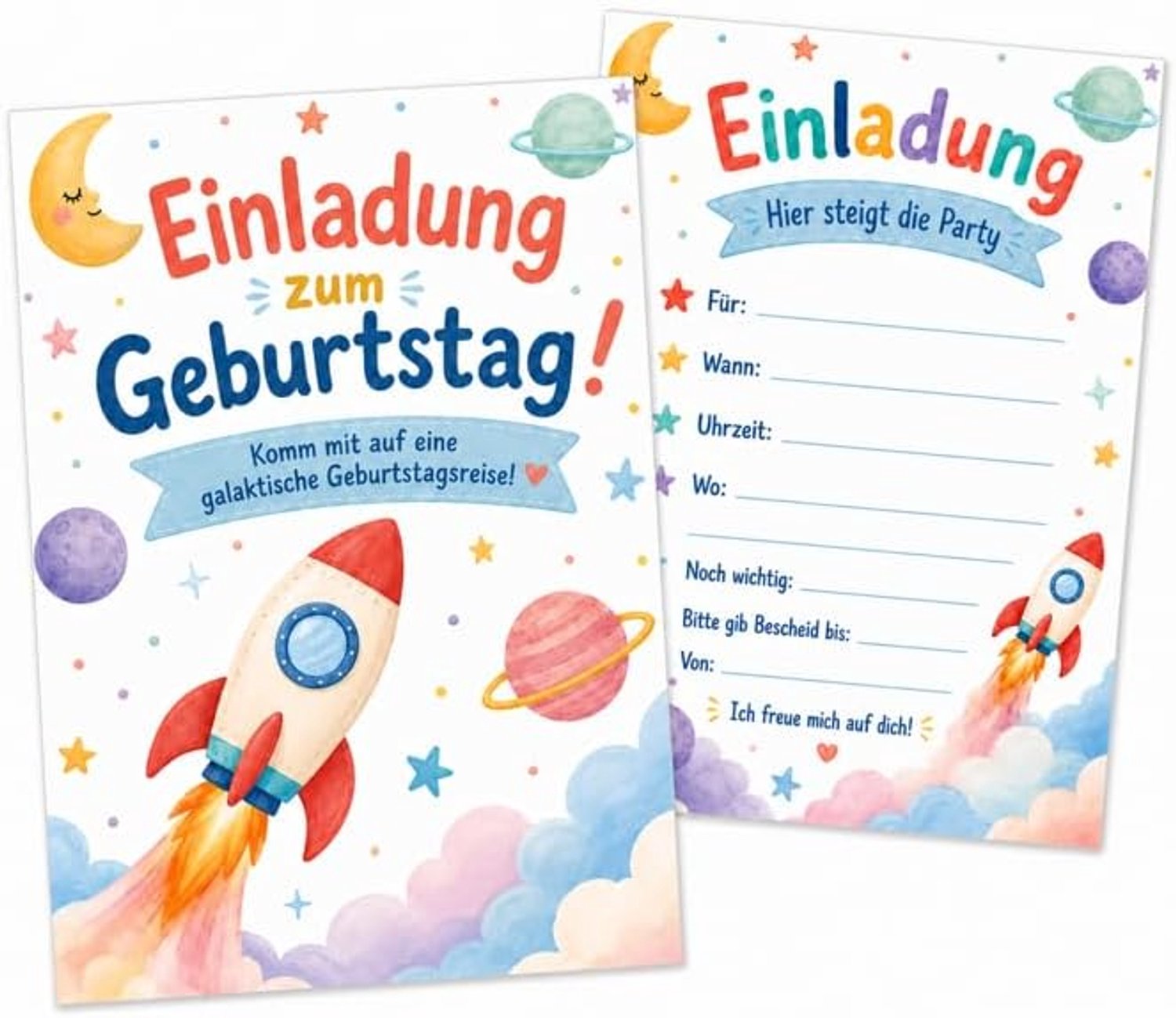 15 Uitnodigingen Kinderverjaardag Ruimte