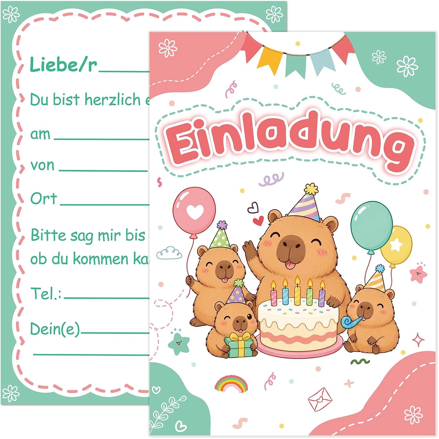 Verjaardagsuitnodigingen Capybara