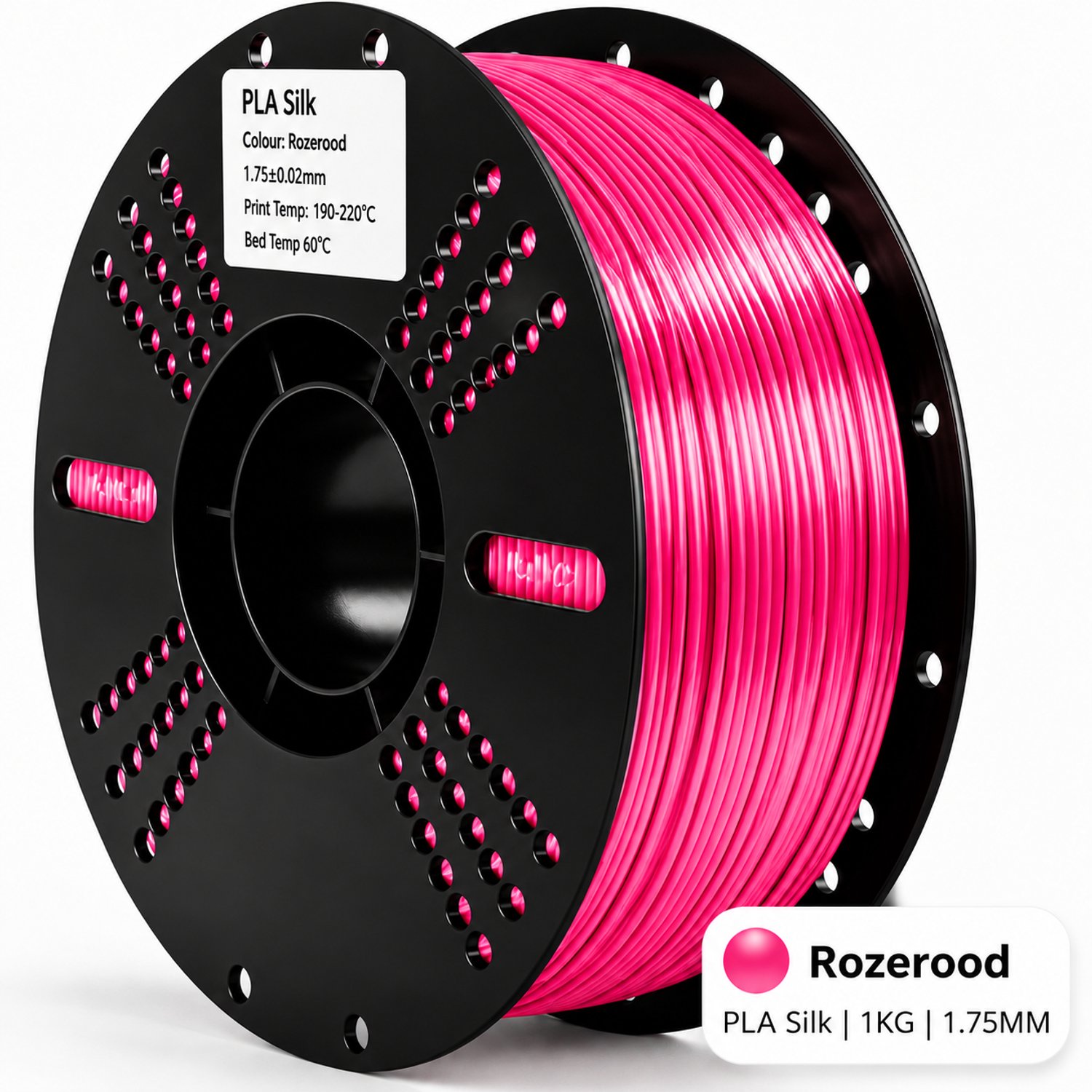 Koppelprint PLA Silk Filament – Rozerood – 1.75mm – 1KG – Koppelprint Silk Rozerood