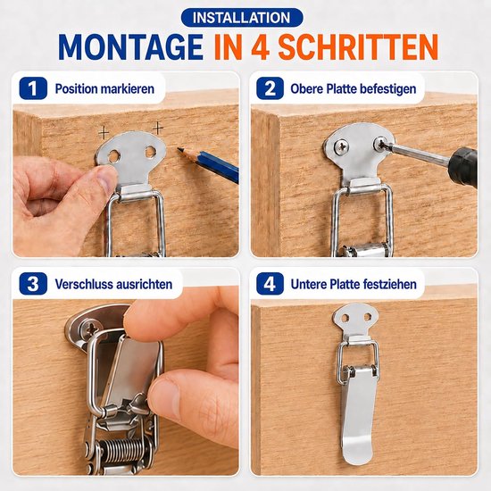 Sluiting 90 mm, 4 stuks, metaal — afbeelding 4