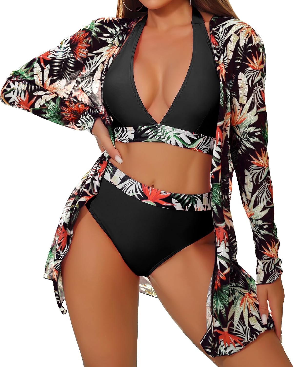 Bikini set 3-delig met halternek