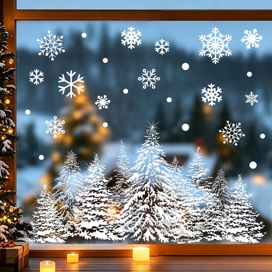 1 stuk-kerst raamstickers- raamstickers-raamstickers kerst-raamstickers ...