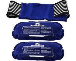 Icepack - Cold Pack - Hot Pack - Coolpack - Set van 2 Icepacks Met Beschermhoes - Herbruikbaar - Elastische Band - Ijszak