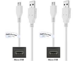 2 stuks OneOne 0,3m Micro USB kabel. Stevige laadkabel. Oplaadkabel snoer past op past op Bose Soundlink Mini 2 ( Niet voor Soundlink 2 of Mini 2 SPECIAL EDITION ), Revolve, Revolve Plus, Revolve 2, Revolve Plus 2