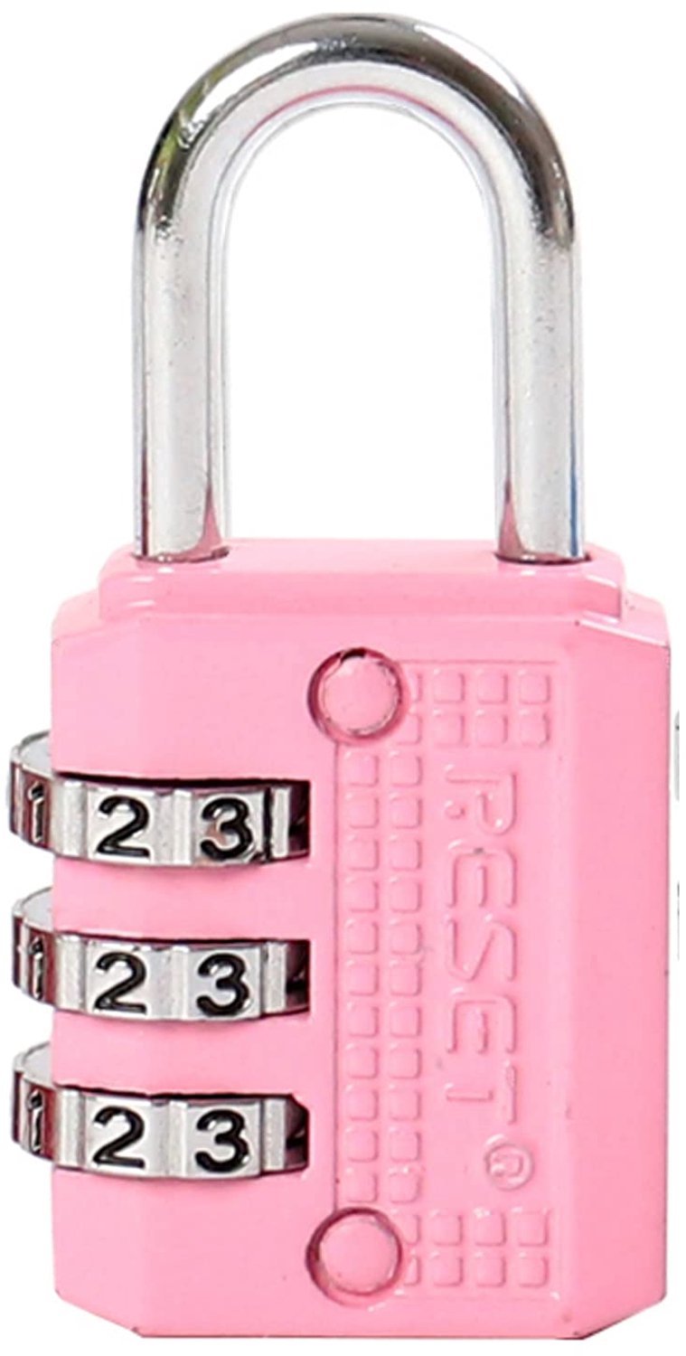3 Digit Mini Combinatielock - Compact en Herinstelbaar - Roze