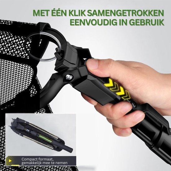 Br@ndless Schepnet Vissen - Landingsnet Vijver - Karper Zeevisnet - Roofvisnet-Zwart — afbeelding 3