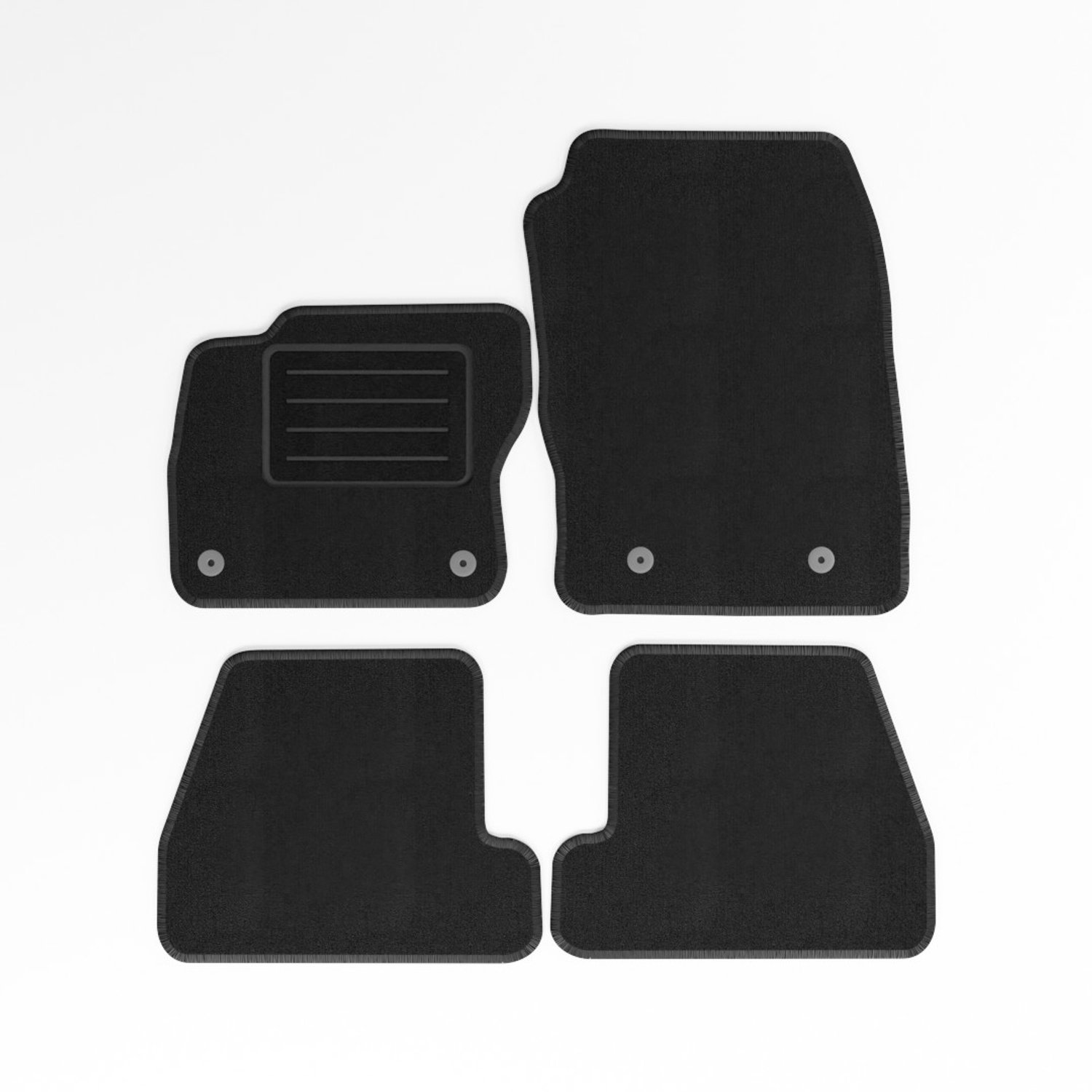 Mats4all | Naaldvilt automatten passend voor Ford Focus 2015-2018 | Antislip | Met versterking | 4-delig | Automatten | Mattenset