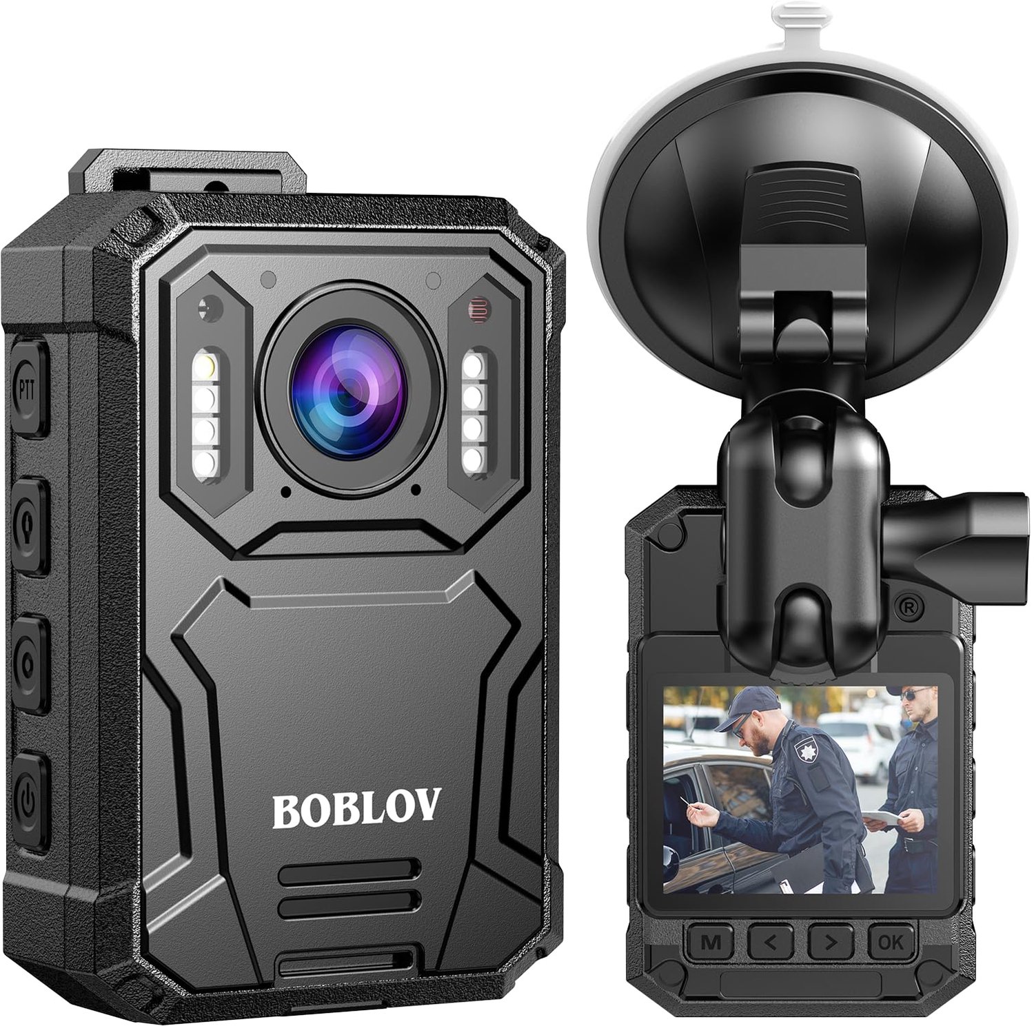 2K Body Camera met Nachtzicht en 128GB Geheugen