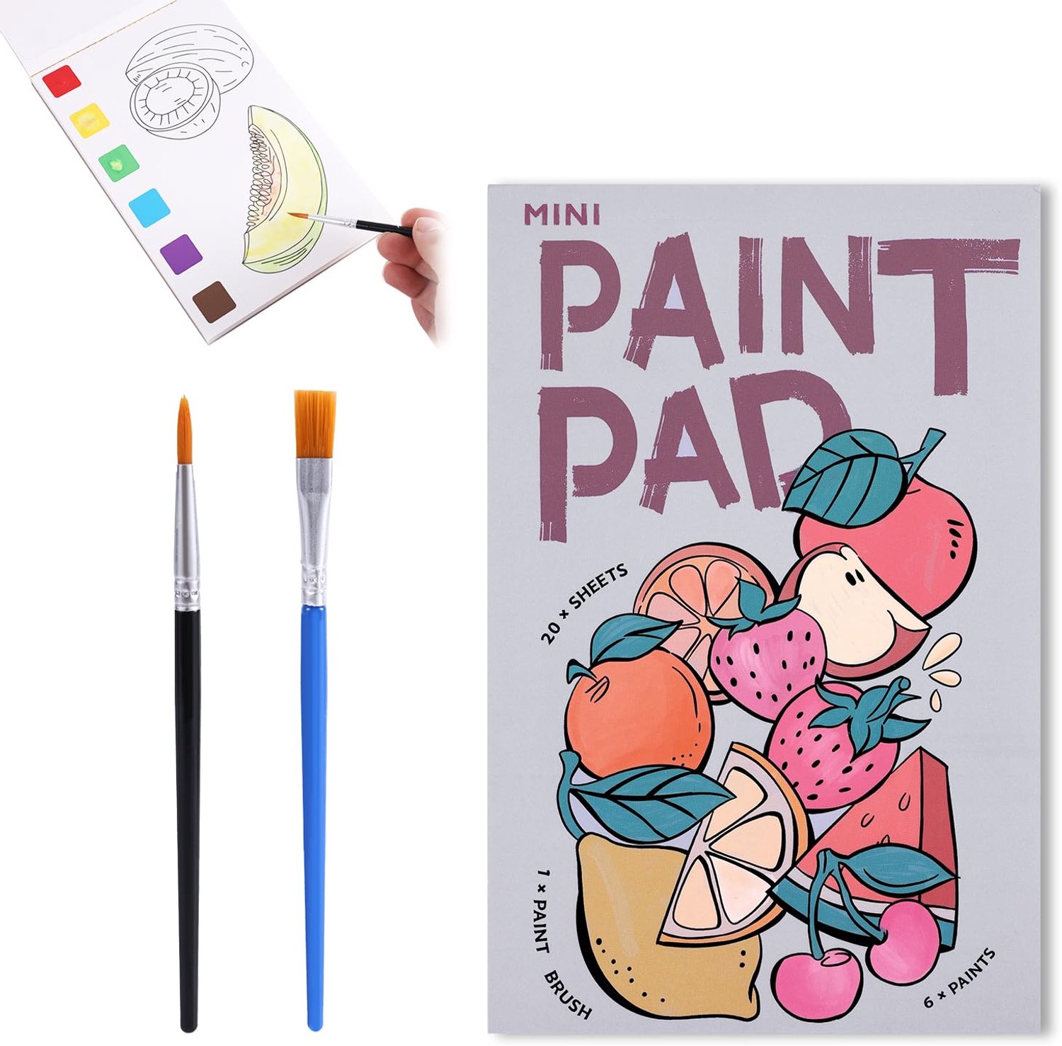 Mini Aquarelverfkussen met Penseel voor Reis