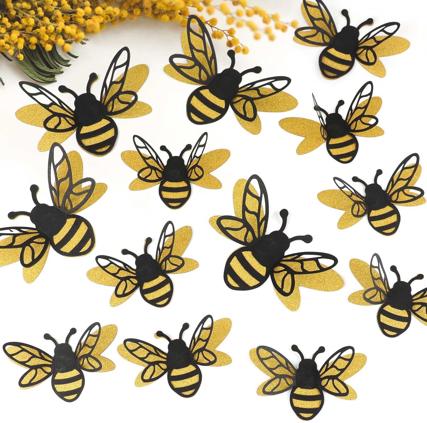 Set van 24 3D Bijen Wandstickers voor Decoratie