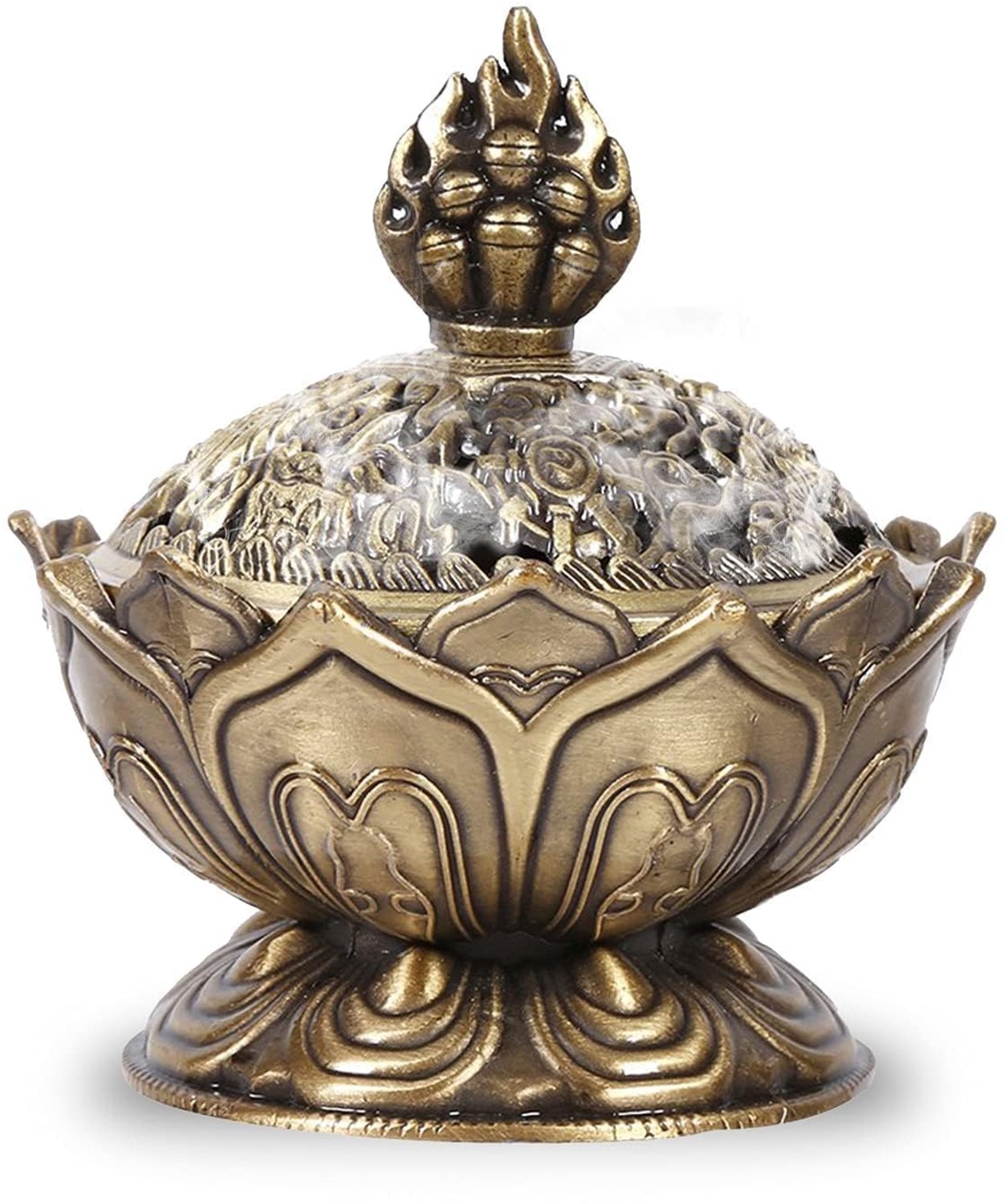 Vintage Lotus Wierookbrander voor Poeder en Kegel