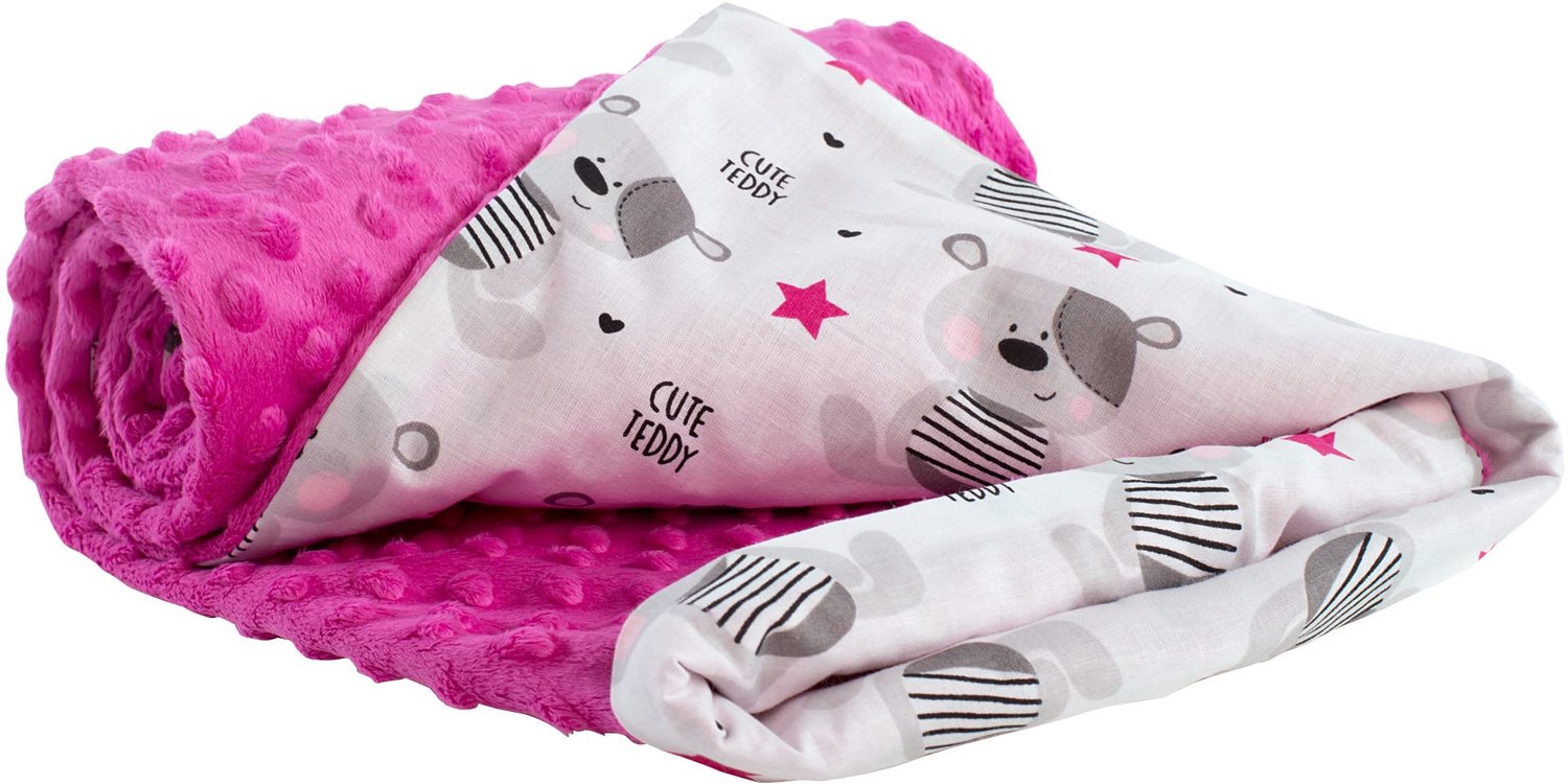 Multifunctionele Katoenen Babydeken 75x100 cm met Teddy Design