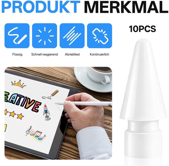 Set van 10 Vervangende Tips voor Capacitive Stylus Pen — afbeelding 4