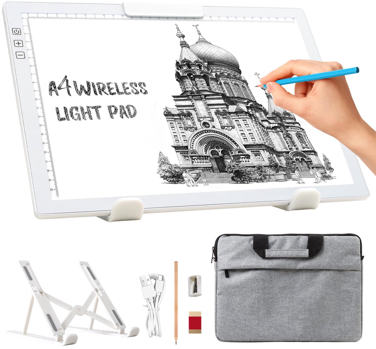 A4 Dimbare Lightbox met 6 Helderheidsniveaus voor Creatieve Projecten