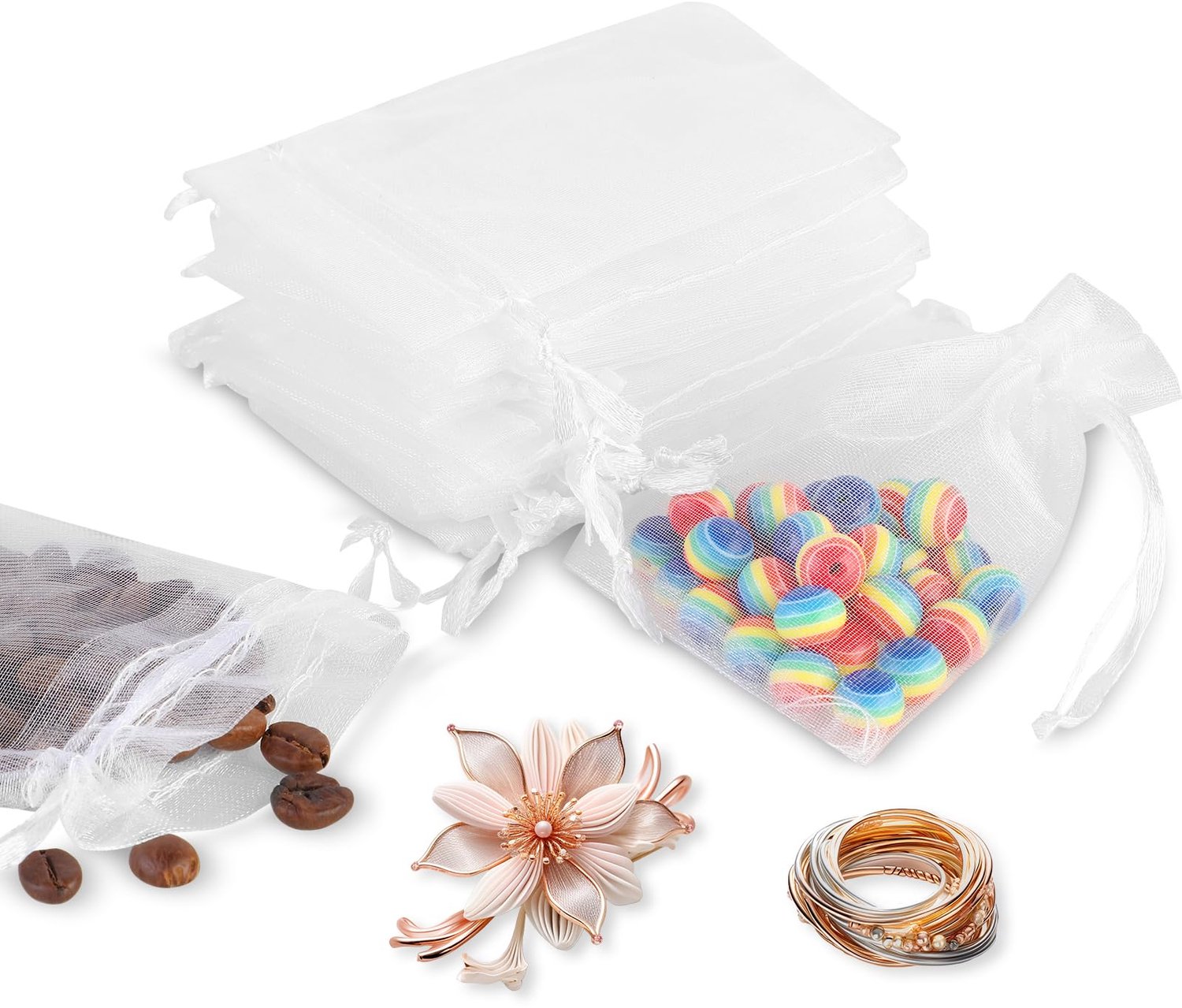 Set van 50 Organza Cadeauzakjes voor Geschenken