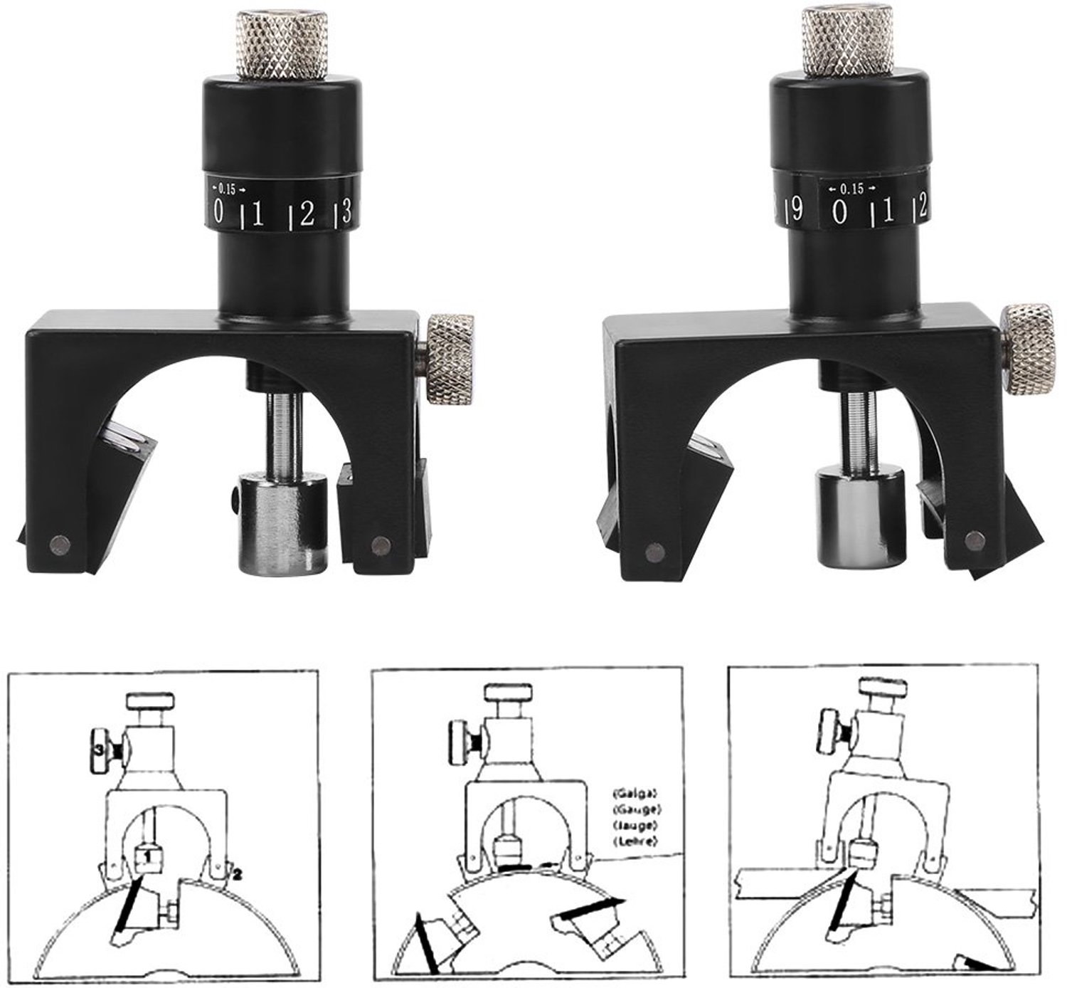 Schaafmes Verstelbaar - Magnetische Bevestiging - Houtbewerkingsgereedschap - Staal - Precisie-instelling - Inclusief Houten Doos - Mesinsteller