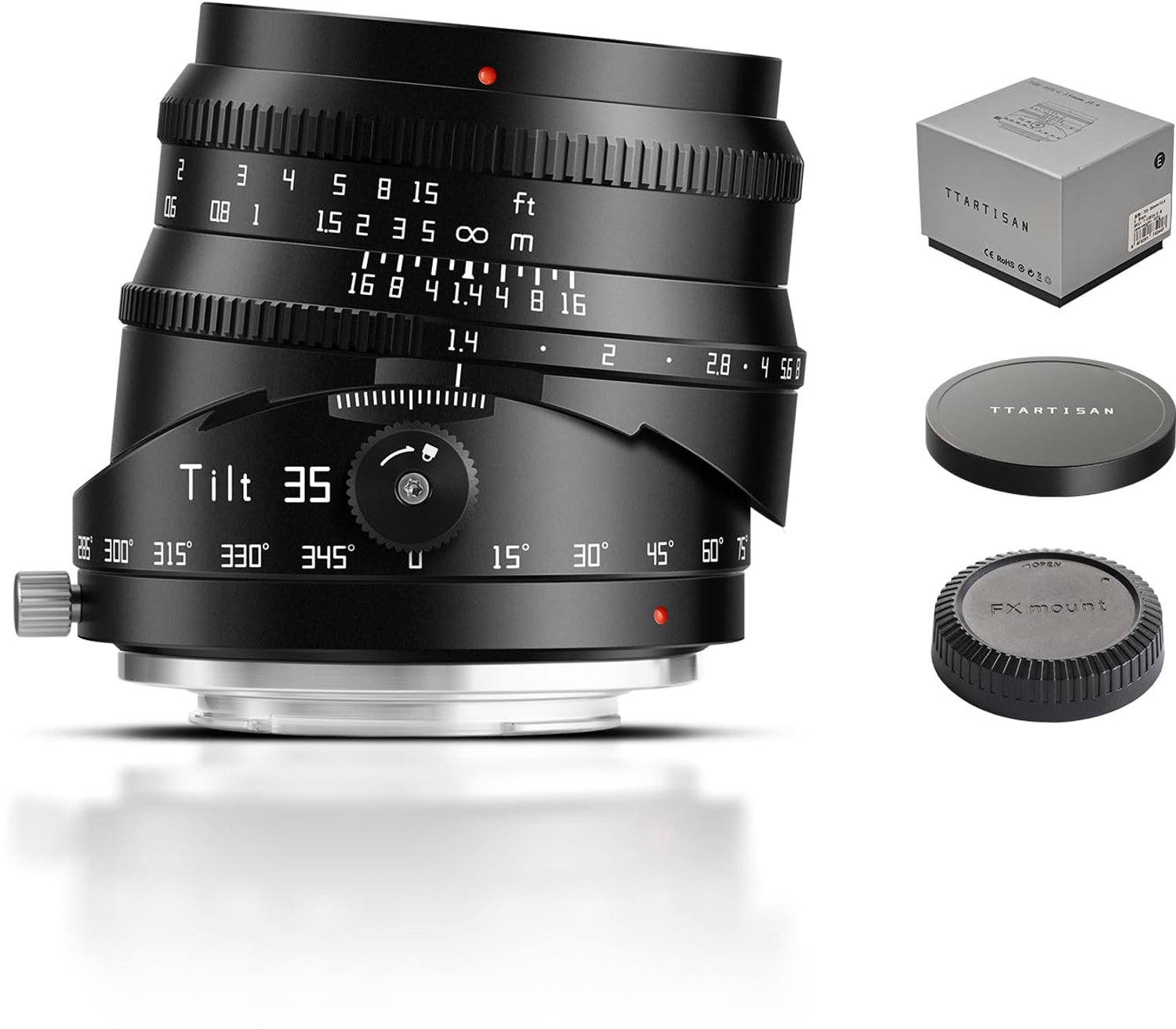 35mm f1.4 Tilt Lens voor XF-Mount - Handmatige Focus - Zwart