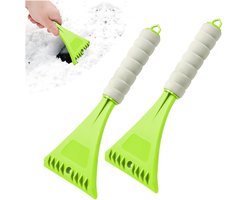 IJskrabber 2 Stuks - IJskrabber Auto - Sneeuwschop - Multifunctioneel - Efficiënte Snelheid - 27 cm x 10,8 cm - Sneeuwschuiver