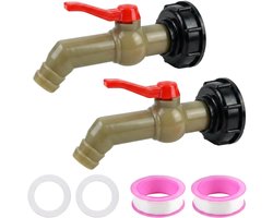 Set van 2 IBC-tankadapters - Voor 1000 L Tank