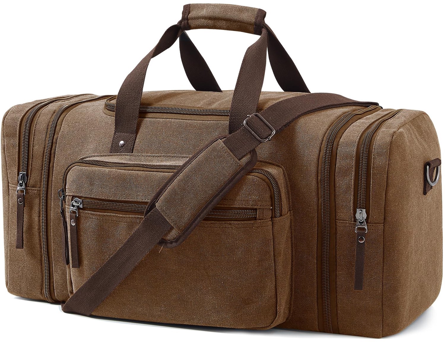 Grote Canvas Weekendtas 70L voor Lange Reizen en Sport