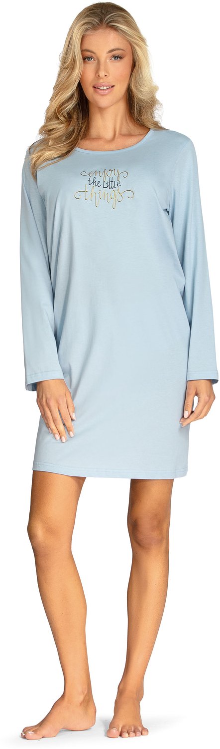 Comtessa Dames Nachthemd 'Enjoy the Little Things' Blauw