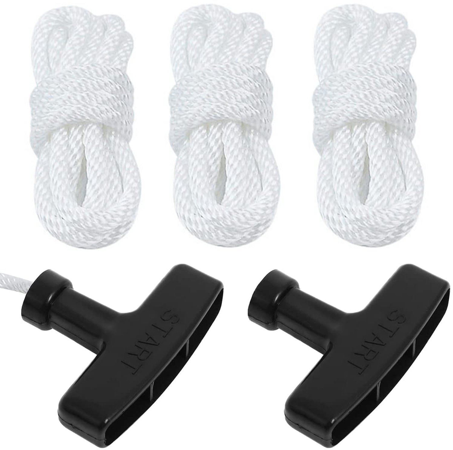 Terugroep-starttouw - 4 mm nylon - 1,5 m lengte - Geschikt voor kleine motoren en generatoren - Ideaal voor hogedrukreinigers en sneeuwru...
