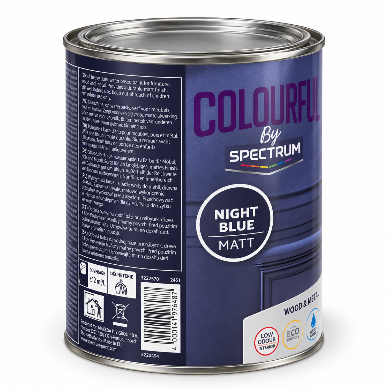 Spectrum 750 ml Colourful Night Blue meubellak - Verf