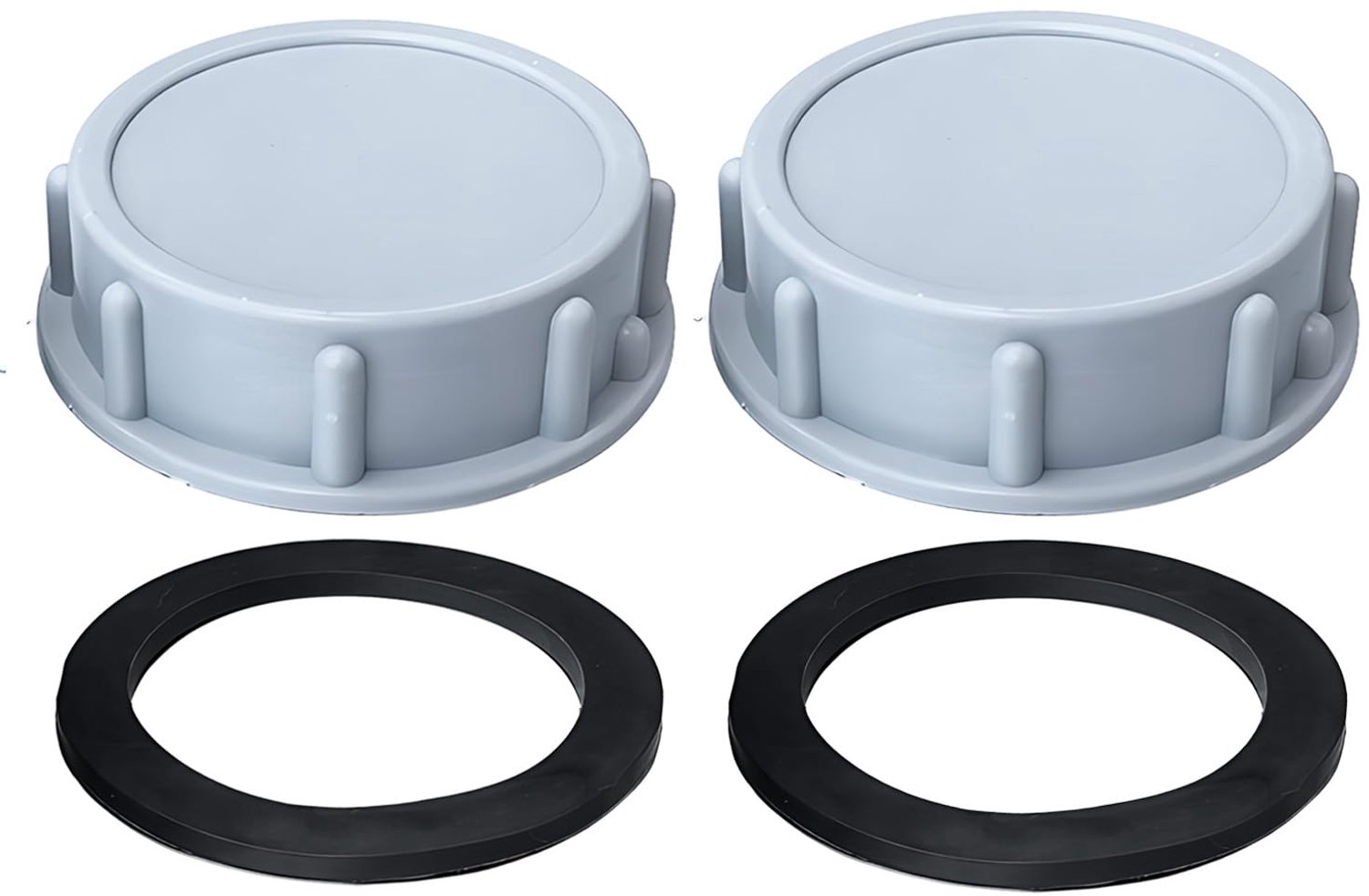 Set van 2 Plastic Einddoppen voor Afvoerbuizen (54mm)
