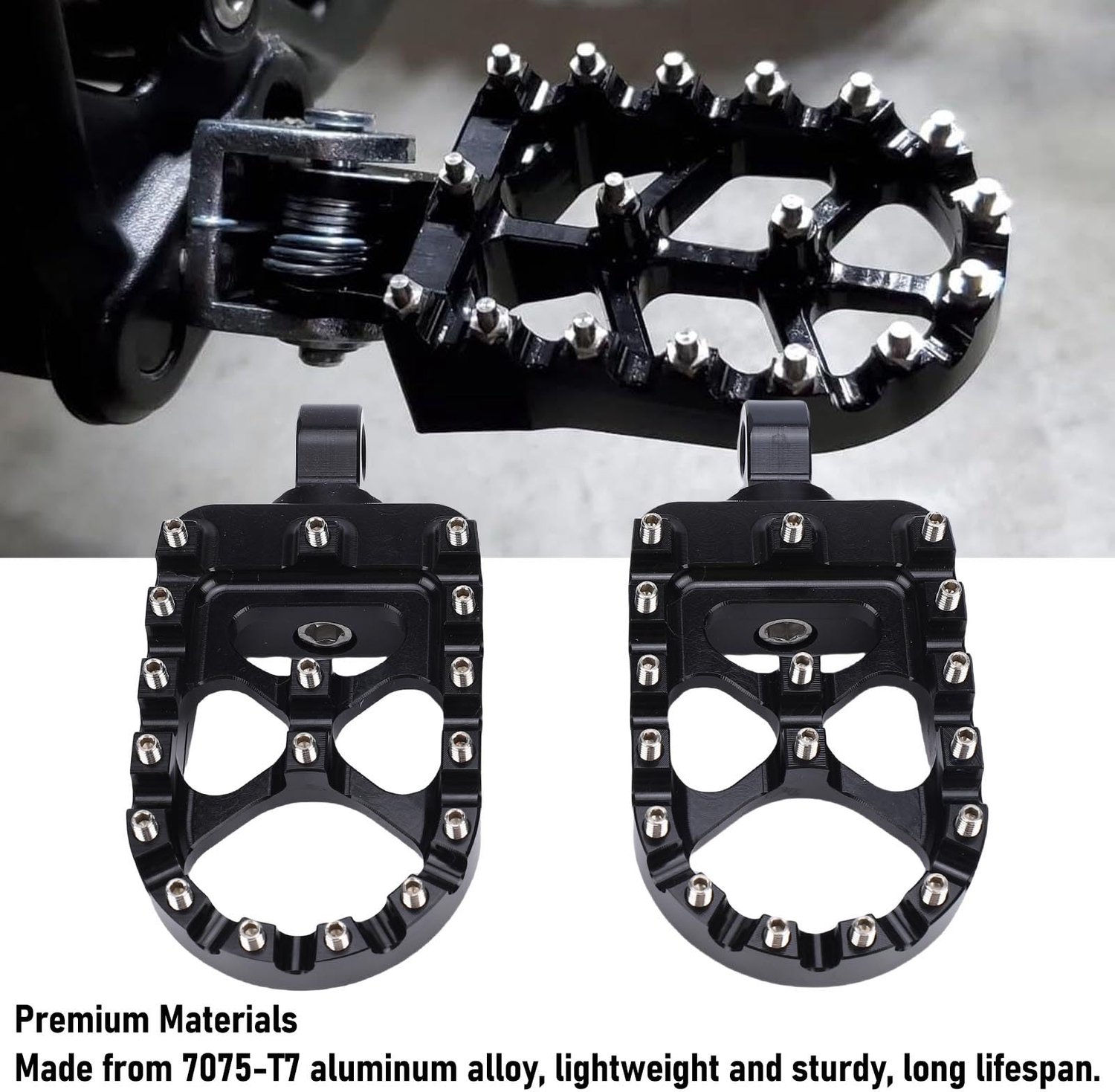 Voetspegs Brede Aluminium Legering - Vervanging voor Surron Sur Ron - E-Ride Pro SS - Talaria Sting MX3/R MX4 - Lichtgewicht - Schokbestendig - Voetsteunen