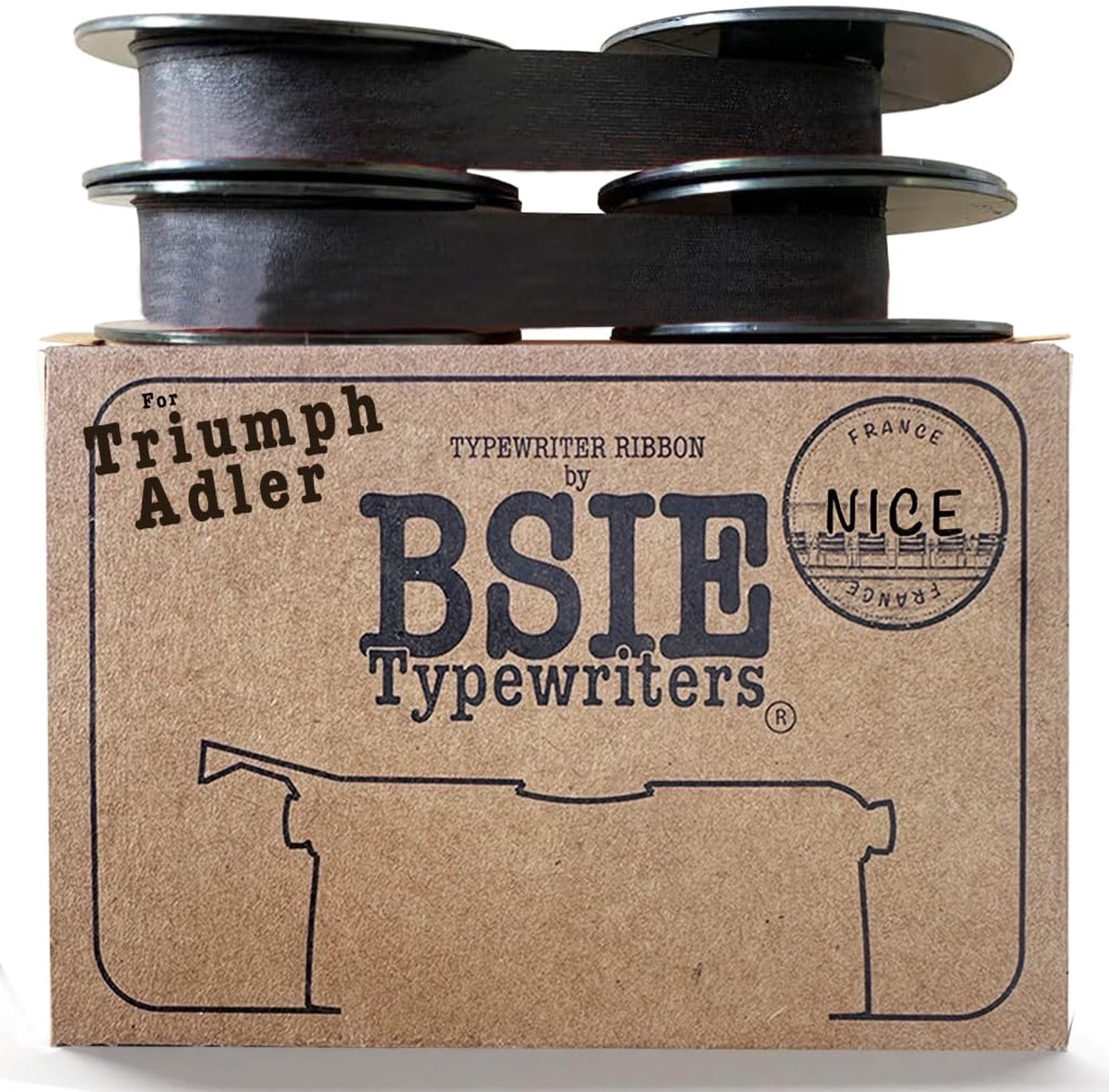 Typemachine tape voor Adler - 2 x zwart