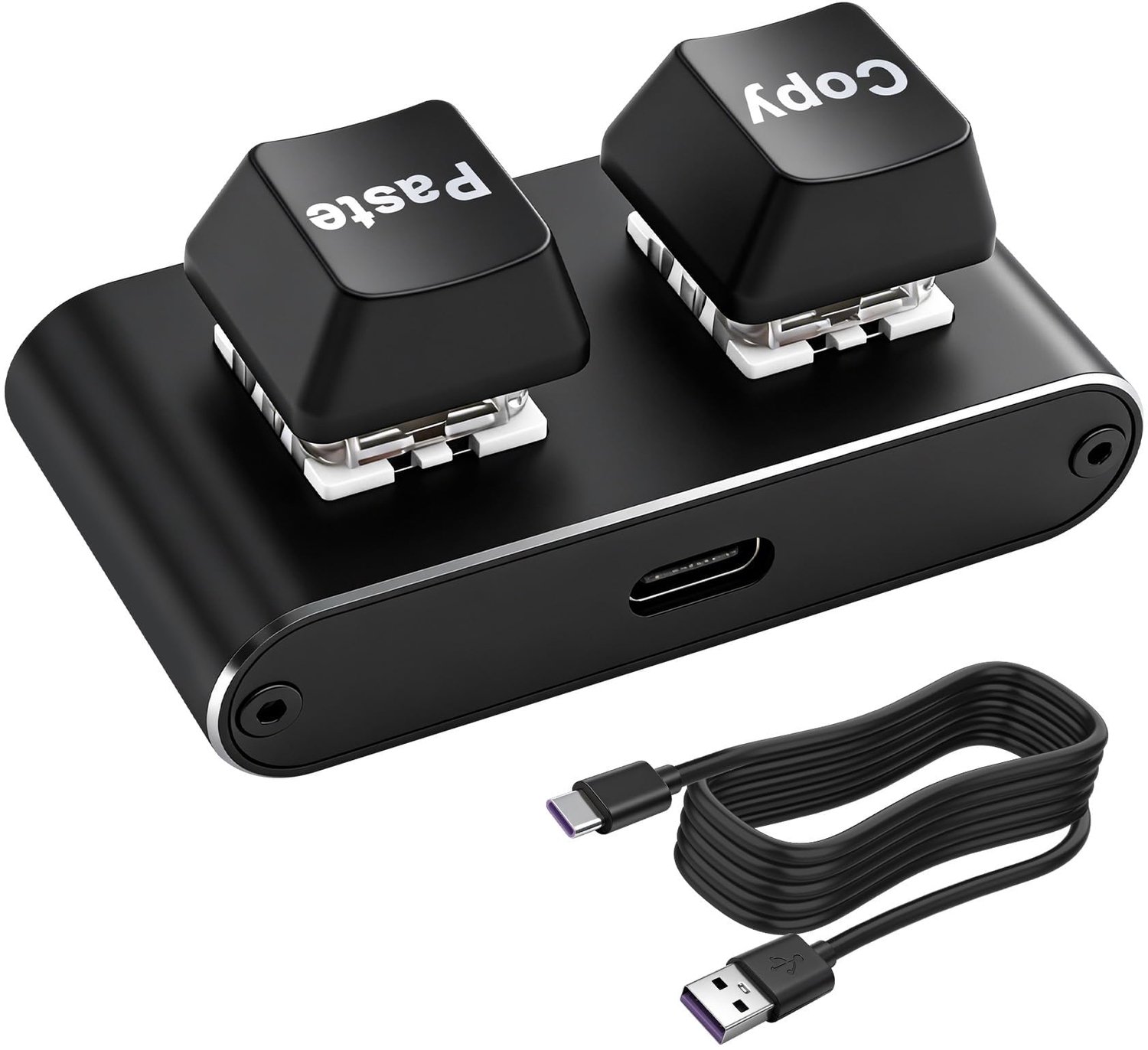 Mini USB Type-C Toetsenbord met 2 Toetsen en RGB Verlichting