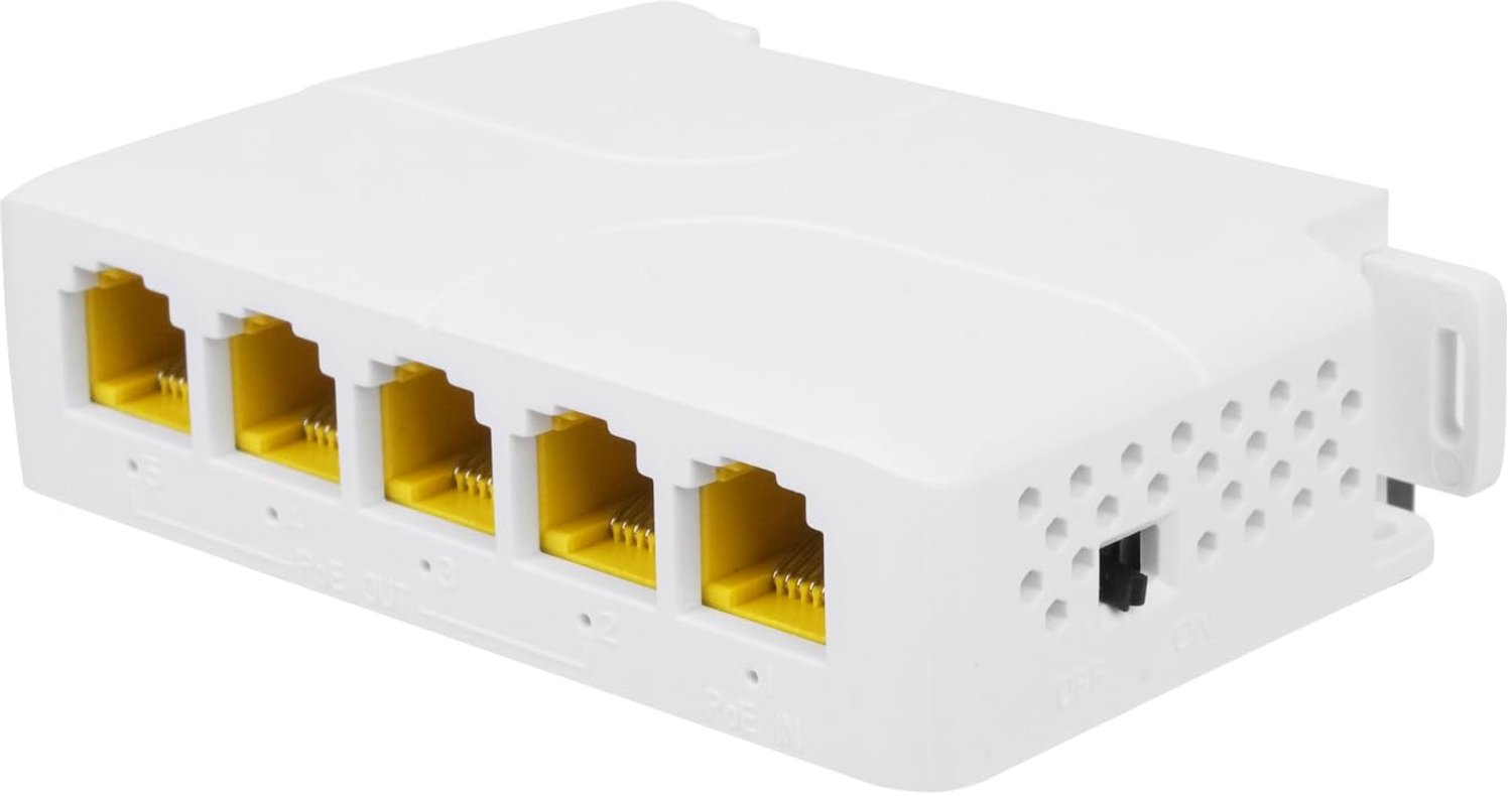 4 Poort Gigabit PoE Extender met 90W Vermogen