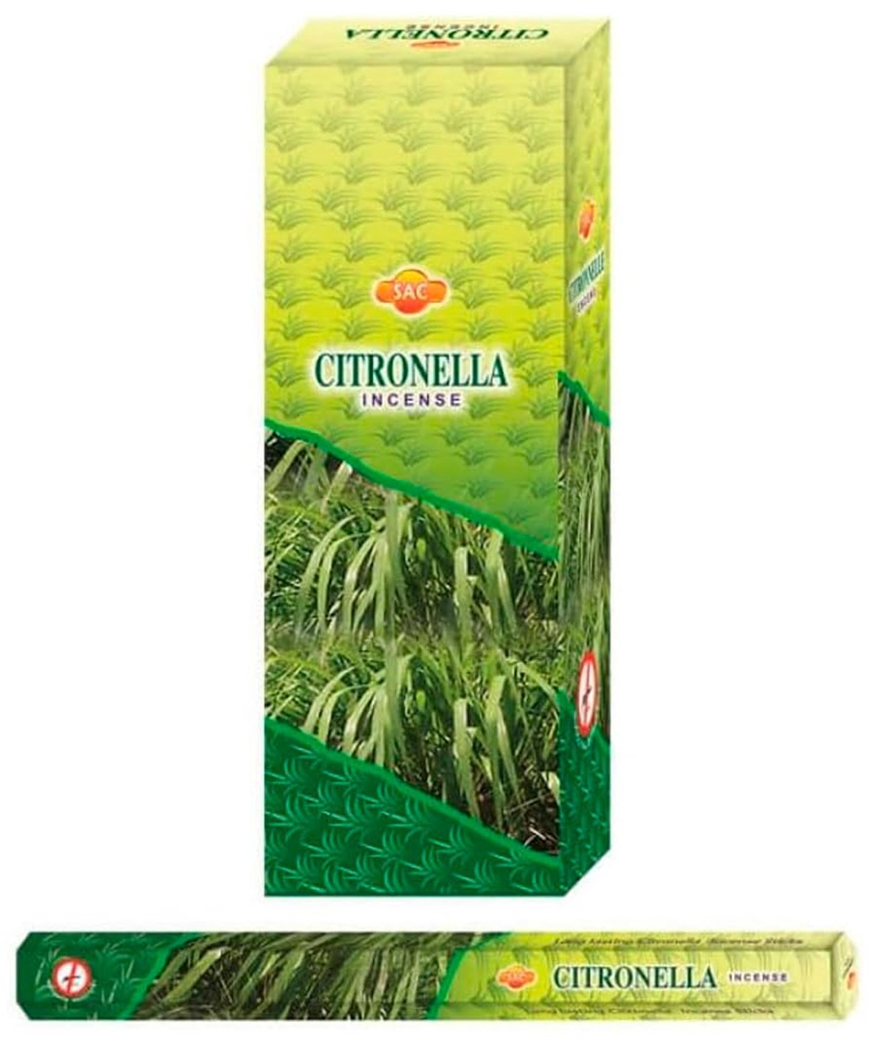 Citronella Wierook Set - 6 Hexagonale Kokers met 20 Stokjes