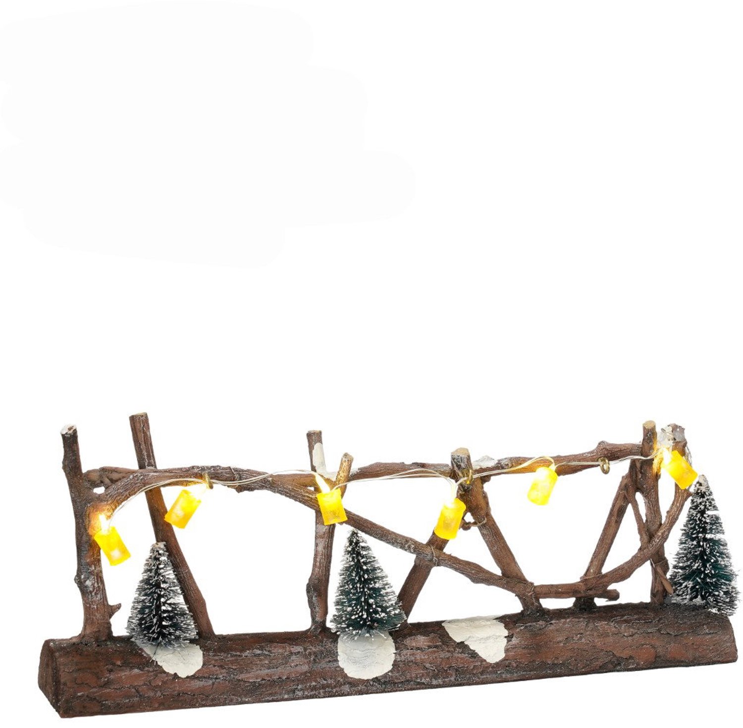 Luville - Fence Lighted with Trees - 7.5cm