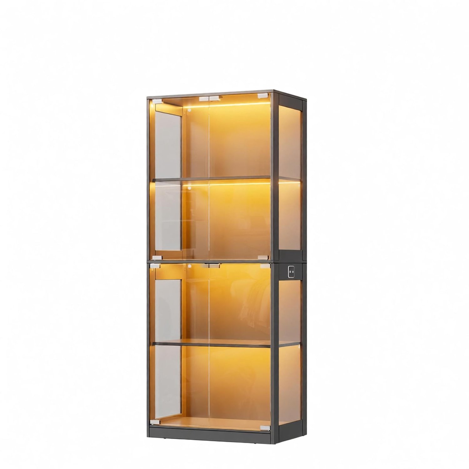 Glazen vitrinekast - LED met sensor - 54 x 160 x 34 cm