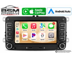 Volkswagen 510RNS CarPlay voor VW Golf 5, 6, Polo, Skoda Caddy, T5, Passat, 2-DIN radio met 7-inch scherm, navigatiesysteem, met Bluetooth/USB/FM/RDS,