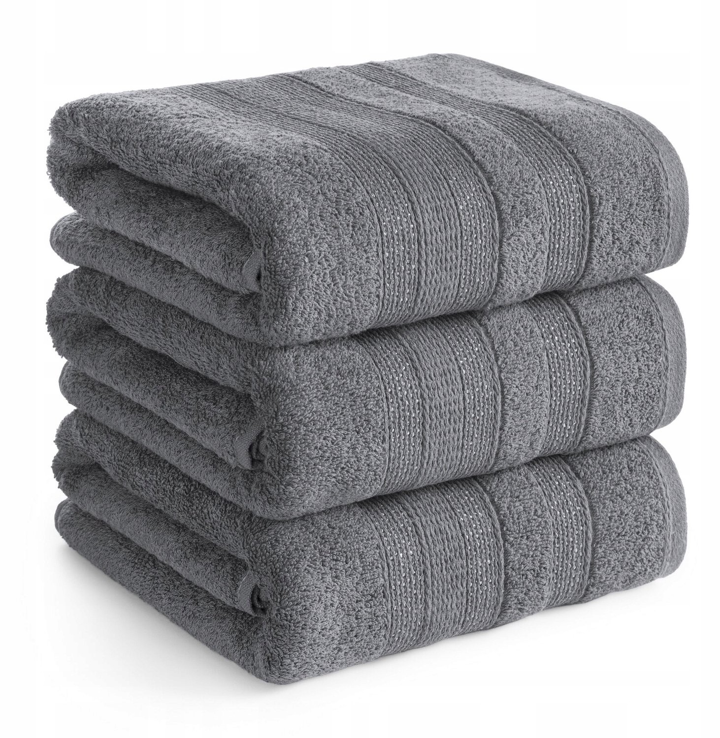 Zilveren Katoenen Handdoek Judy 50x90cm - 500g/m² Premium Zacht