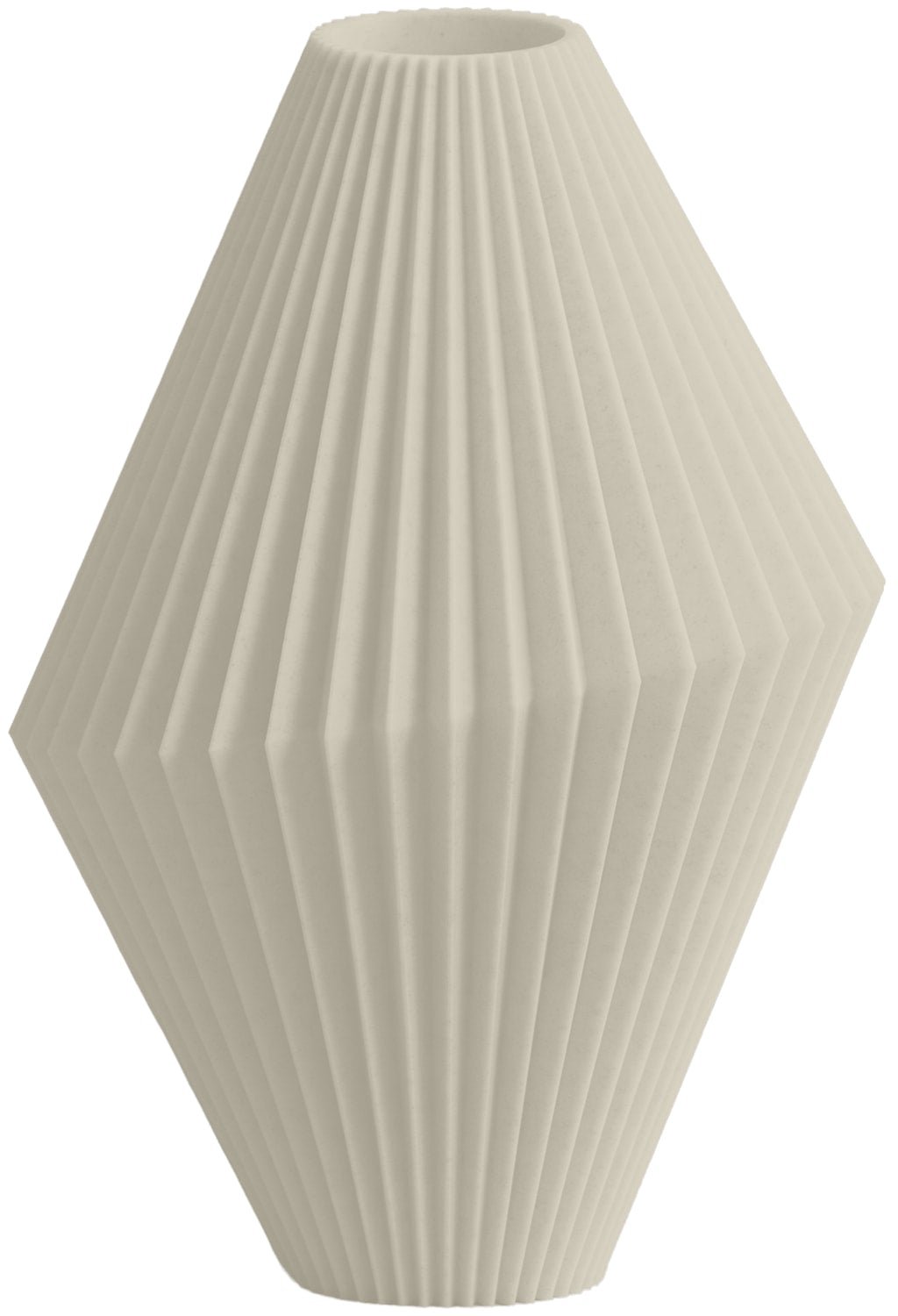 Layvo MILO Vaas - Crème - D18 x H25 cm - droogbloemen vaas - geometrische vaas - gerecycled plastic