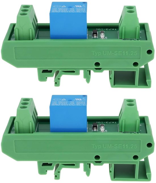 Module 1 Realy 2pcs 1 Channel 5V Relay Module 10A 78.8 x 22.8 x 41.6mm Compatible with ...