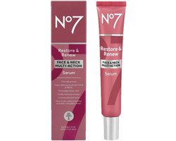 No7 Herstel & Vernieuw Gezicht, Hals & Décolleté Multi Action Serum 50ml