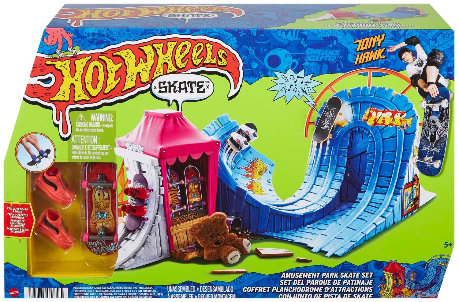 Hot Wheels Skate Skatepark Set met Schoenen en Rampen