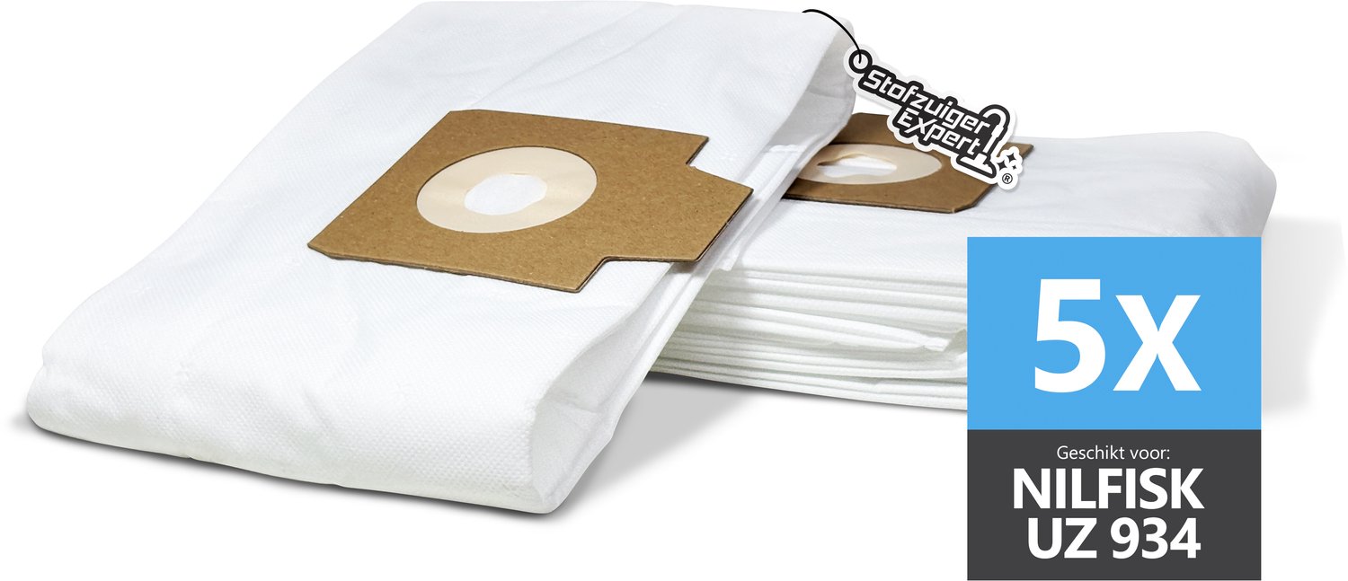 Stofzuiger Expert 5x Stofzuigerzakken Geschikt voor Nilfisk UZ 934 - Hi Flow zakken