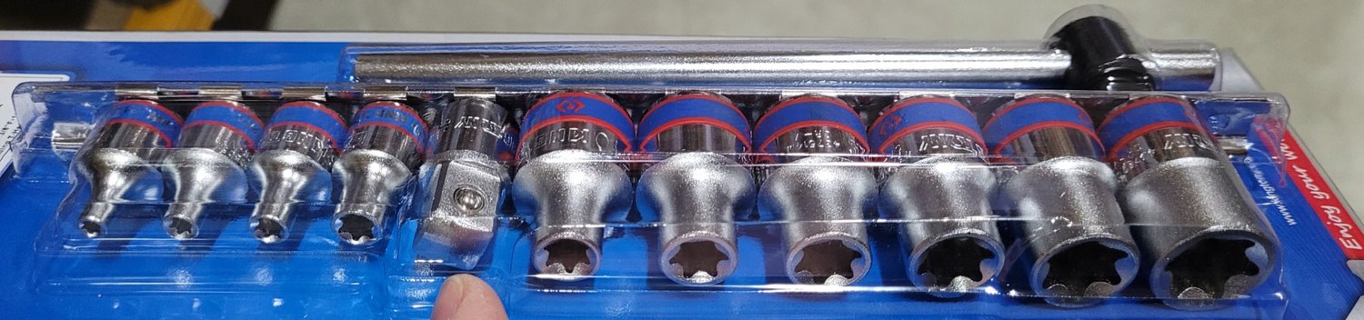 King Tony Dopslagsleutel Set 3/8"+1/2" E4-E20, 12 Delig